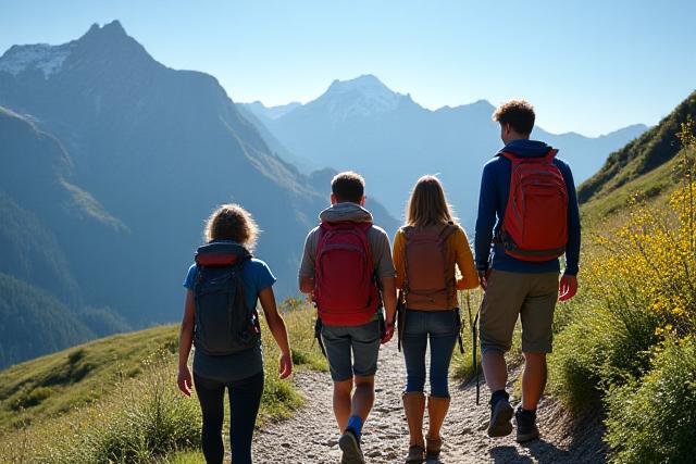 Wandergruppe im alpinen Gelände